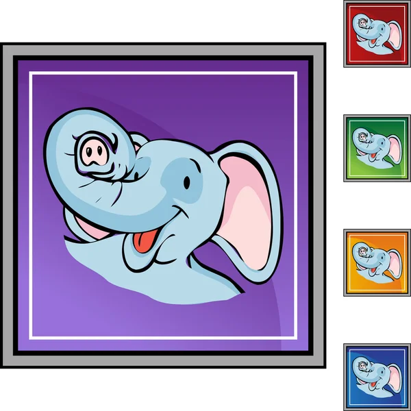 Elefante web icono — Archivo Imágenes Vectoriales