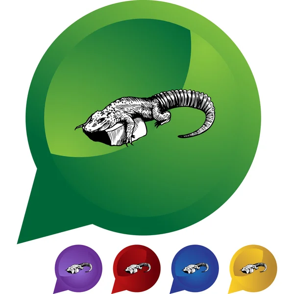 Alligator-Webbutton — Stockvektor