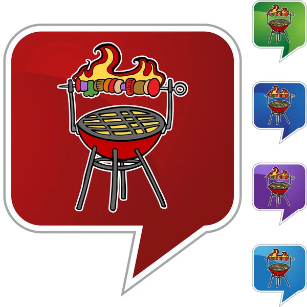 Grill web pictogram — Stockvector