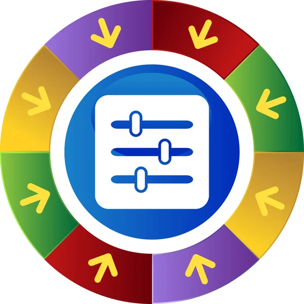 Ícone do painel de controle —  Vetores de Stock