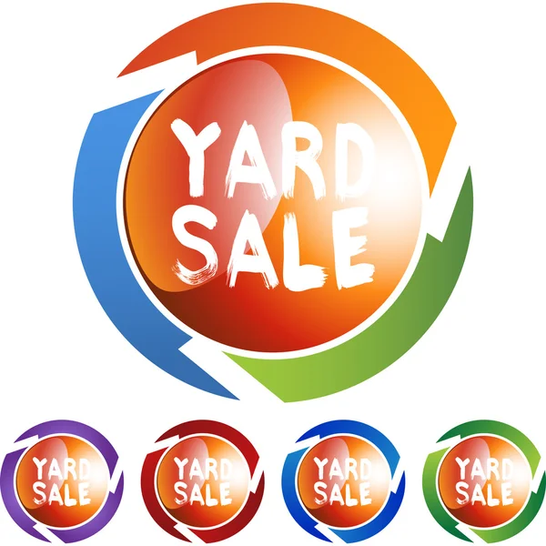 Yard venda ícones coloridos — Vetor de Stock