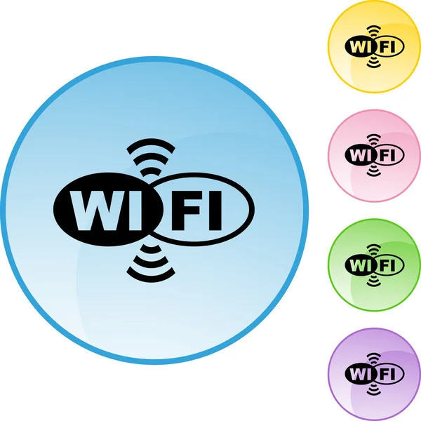 Wifi web button — Stock Vector