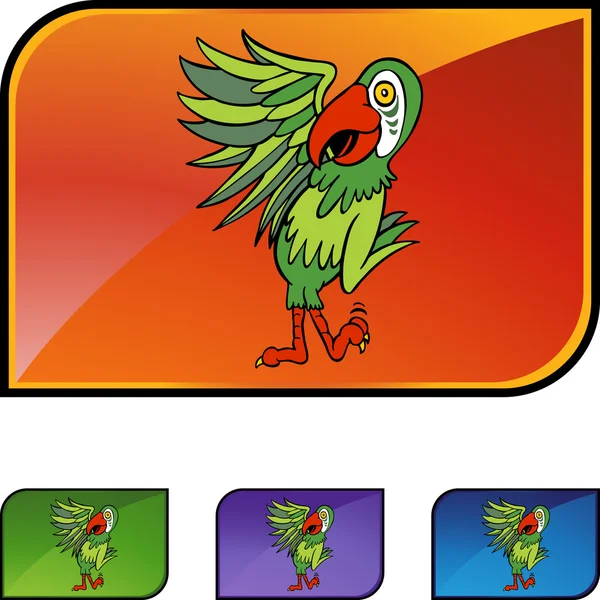 Симпатичная икона попугая — стоковый вектор