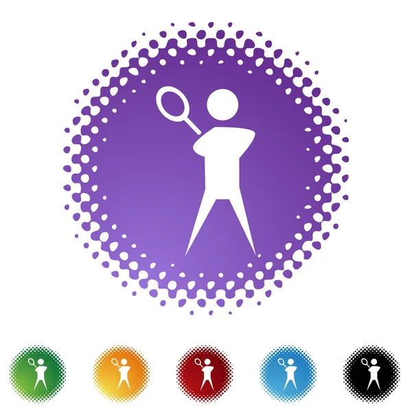 Jugador de tenis icono web — Archivo Imágenes Vectoriales