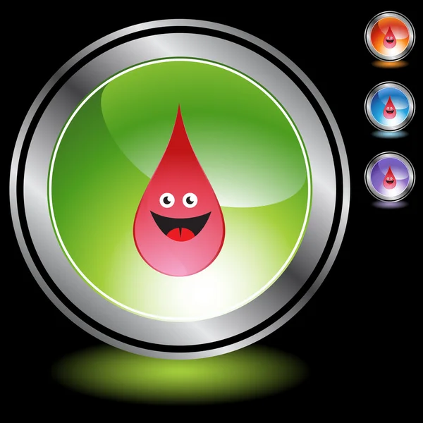 Red blood drop — Stock Vector