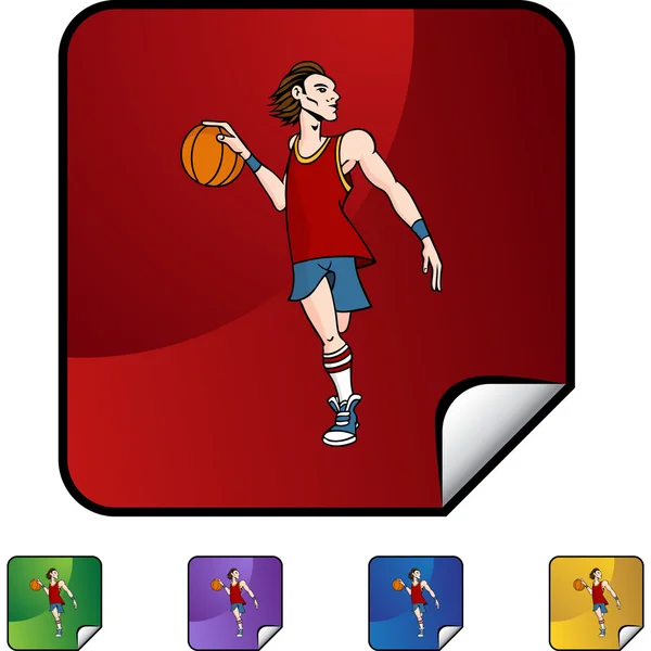 Ikona koszykarza — Wektor stockowy