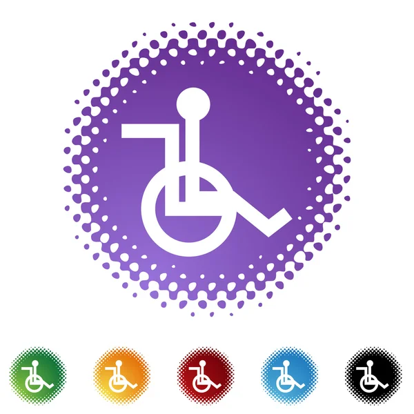 Wheelchair web icon — Stock Vector