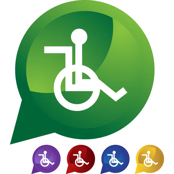 Icona della sedia a rotelle — Vettoriale Stock