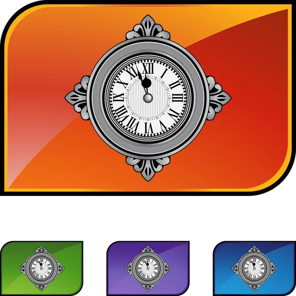 Reloj icono web — Vector de stock