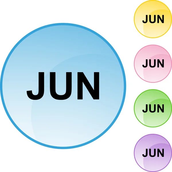 June web button — Stock Vector
