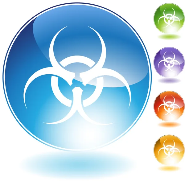 Biohazard Crystal Icon — Stock Vector