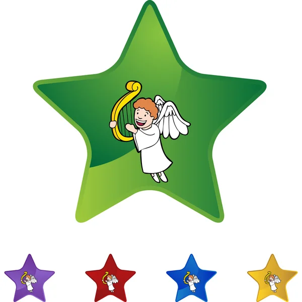 Boy Angel web icon — Stock Vector