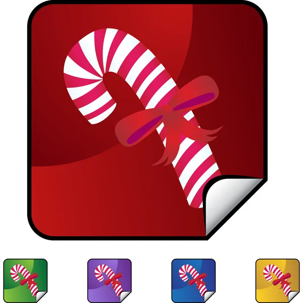 Candy Cane knop — Stockvector