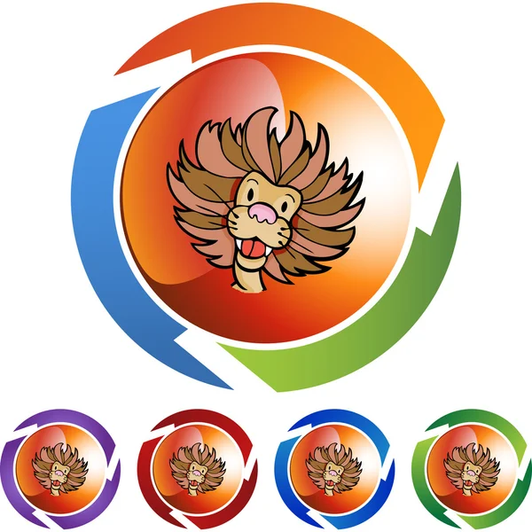 Web-Ikone der Löwen — Stockvektor