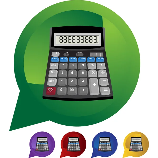 Kalkulator kolorowe ikony — Wektor stockowy