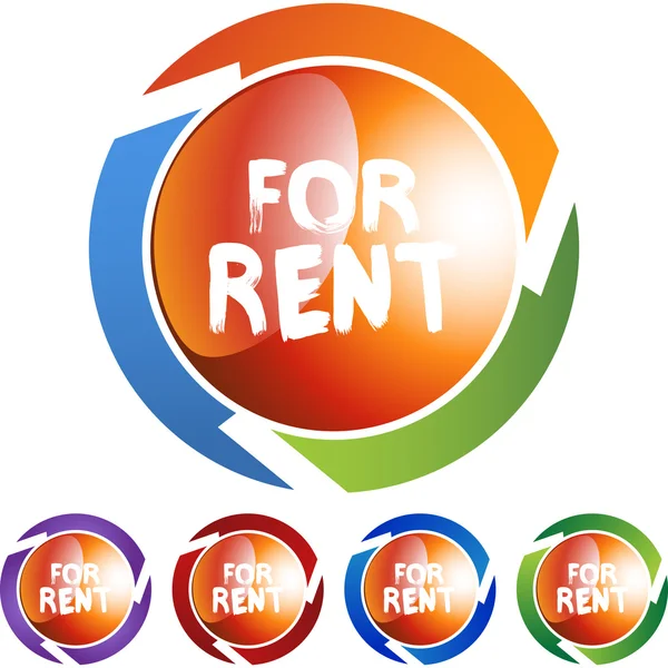 For rent colorful icons — Stock Vector