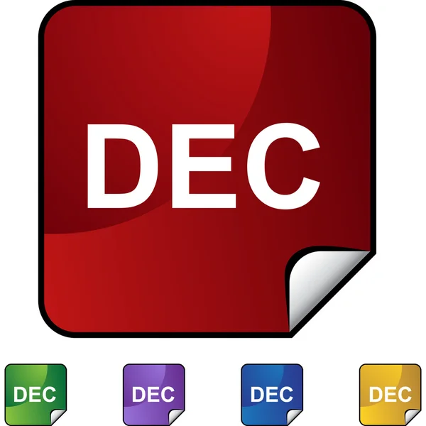 December web button — Stock Vector