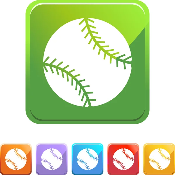 Juego de botones web de béisbol — Vector de stock