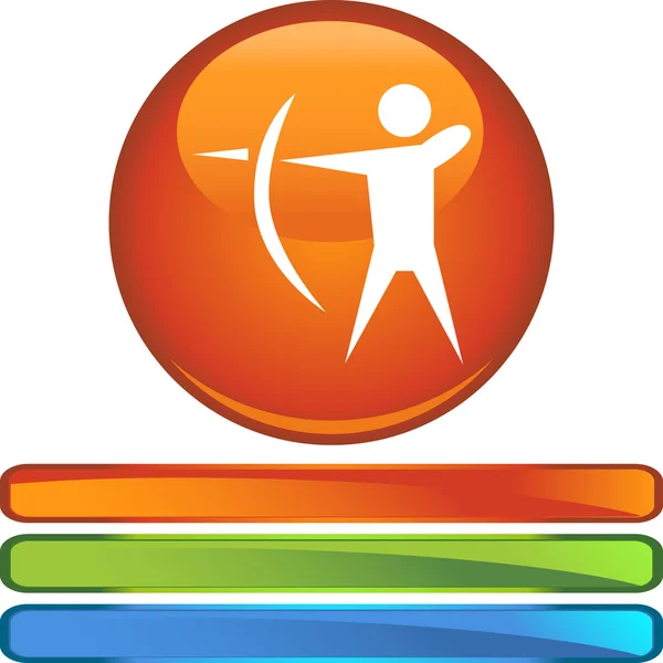 Tiro con arco Deporte icono web — Archivo Imágenes Vectoriales