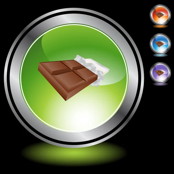 Chocolate Bar  button — Stock Vector