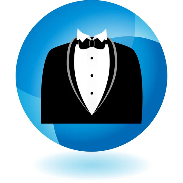 Black men Tuxedo icon — Stock Vector