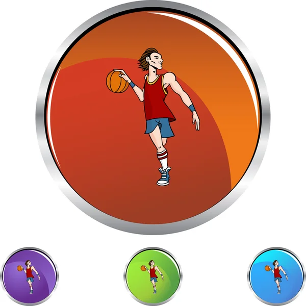 Icono jugador de baloncesto — Archivo Imágenes Vectoriales