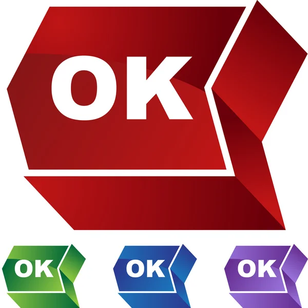 Ok icono web — Archivo Imágenes Vectoriales
