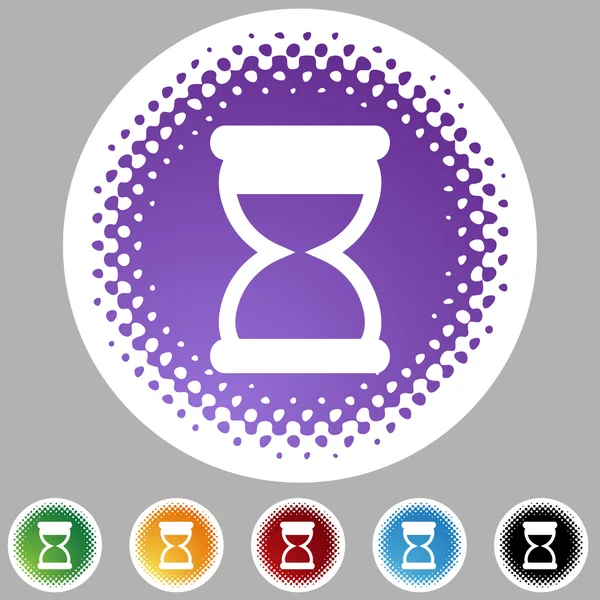 Hourglass web button — Stock Vector