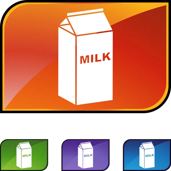 Przycisk web mleka — Wektor stockowy