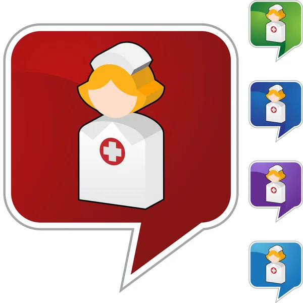 Enfermera icono web — Archivo Imágenes Vectoriales