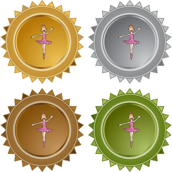 Bailarina Chica icono web — Vector de stock