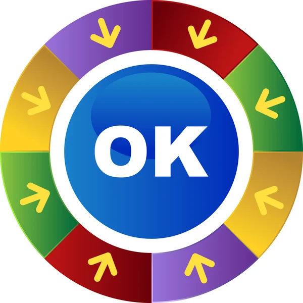 Ok ícone web — Vetor de Stock