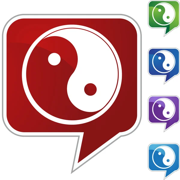 Yin Yang ícone da web — Vetor de Stock