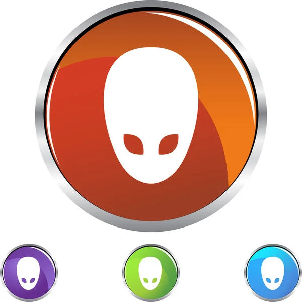 Icono web extraterrestre — Vector de stock
