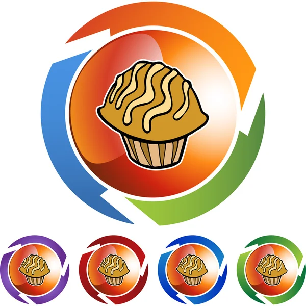 Muffin web pictogram — Stockvector