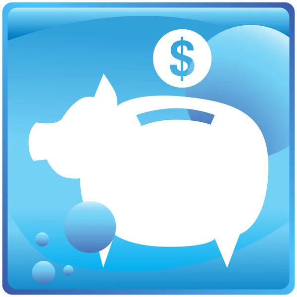 Coin Bank web icon — Stock Vector