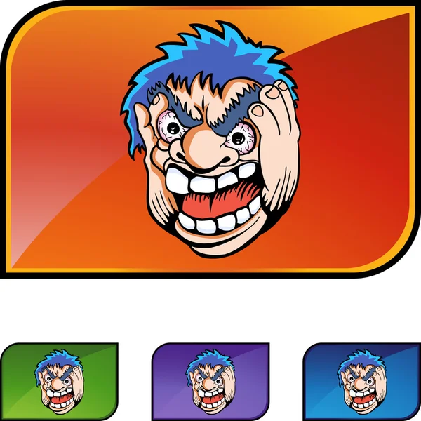 Hombre enojado icono web — Archivo Imágenes Vectoriales
