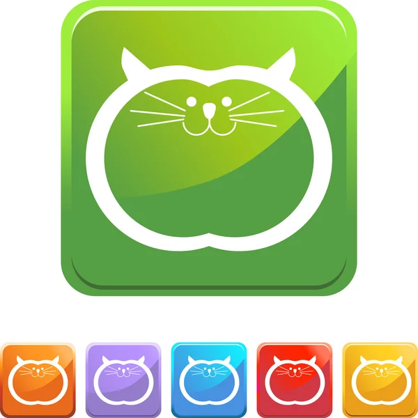 Botón web Fat Cat — Vector de stock