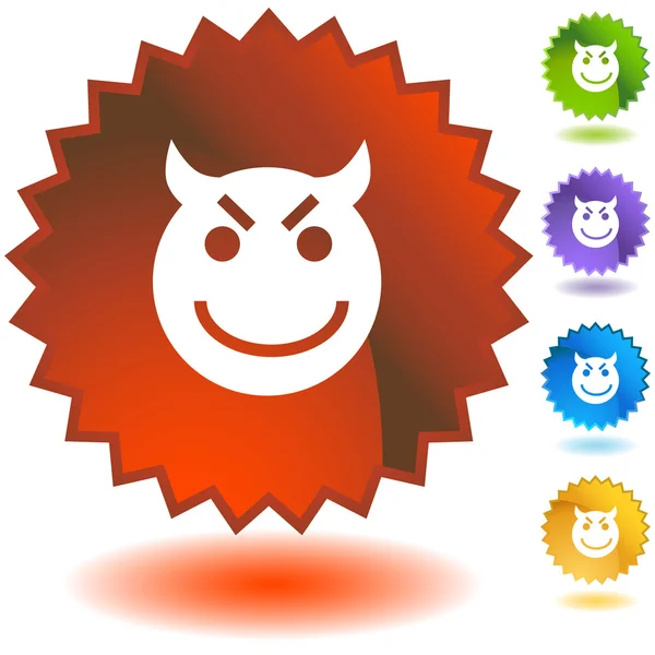 Kwade grijns emoticon — Stockvector