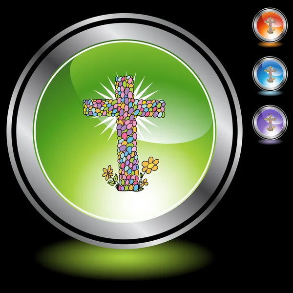 Icono web de Easter Cross — Archivo Imágenes Vectoriales