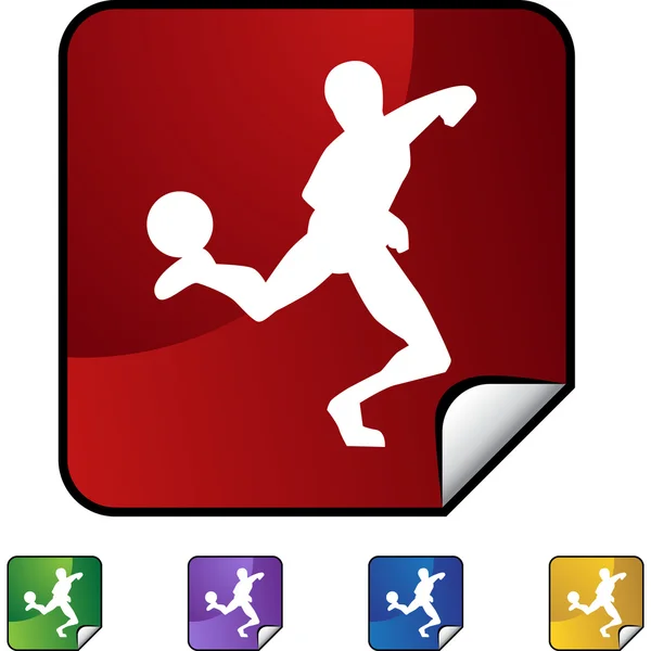 Bouton web football — Image vectorielle