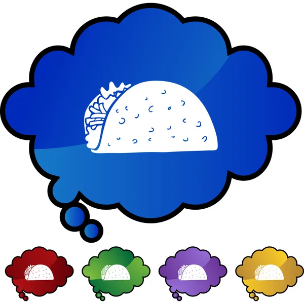 Taco web pictogram — Stockvector