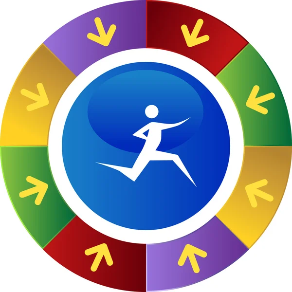 Runner Icon set — Stok Vektör