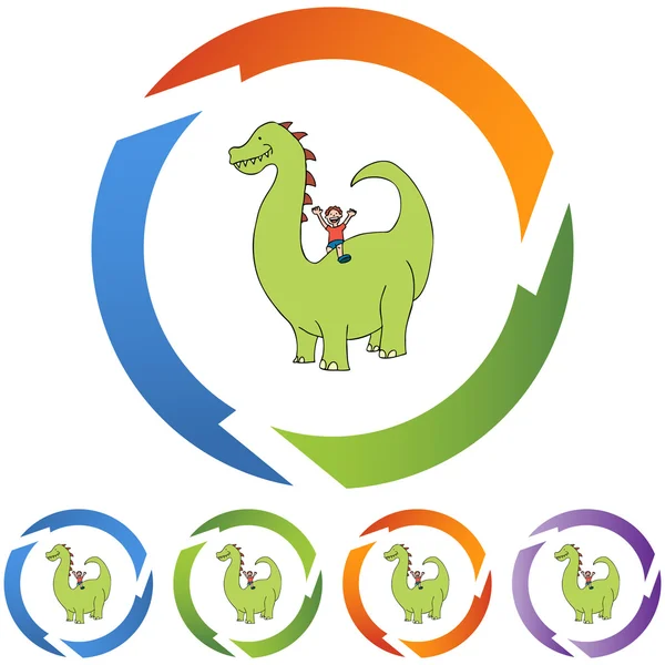 Dinosaur web pictogram — Stockvector