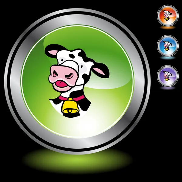 Ícone web de vaca — Vetor de Stock