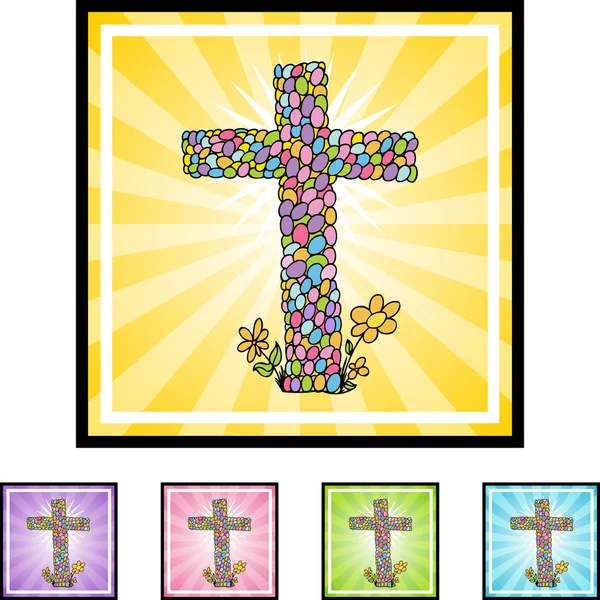 Easter Cross web icon — Stock Vector