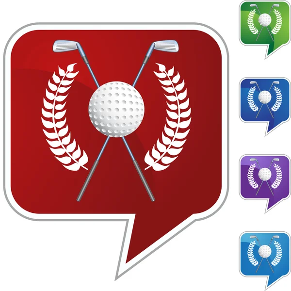 Golf Kranz Web-Symbol — Stockvektor