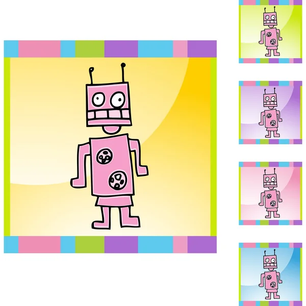 Robot pókháló ikon — Stock Vector