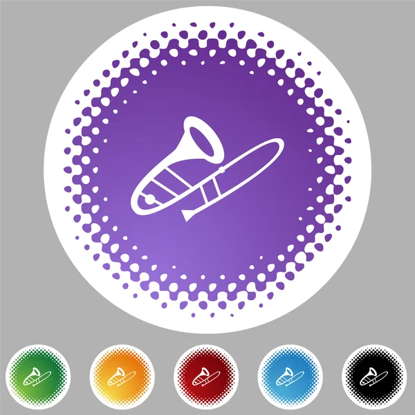 Trombone muziekinstrument — Stockvector
