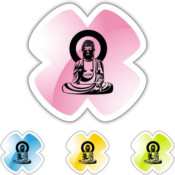 Buddha-Web-Symbol — Stockvektor